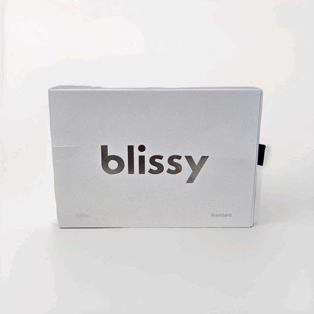 Blissy Silk Pillowcase 100% Pure Mulberry Silk 22 Momme Standard White